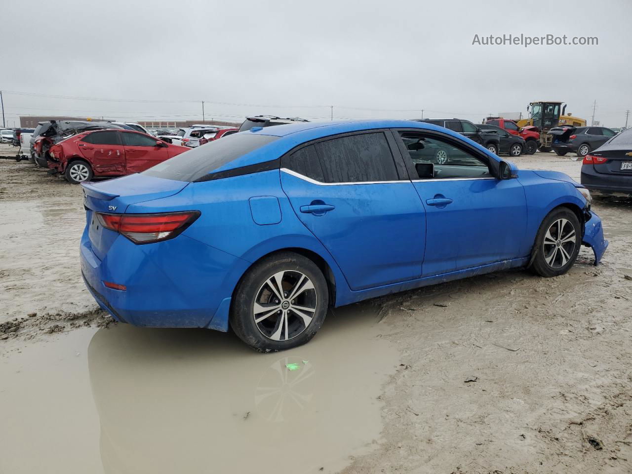 2020 Nissan Sentra Sv Blue vin: 3N1AB8CV6LY260386