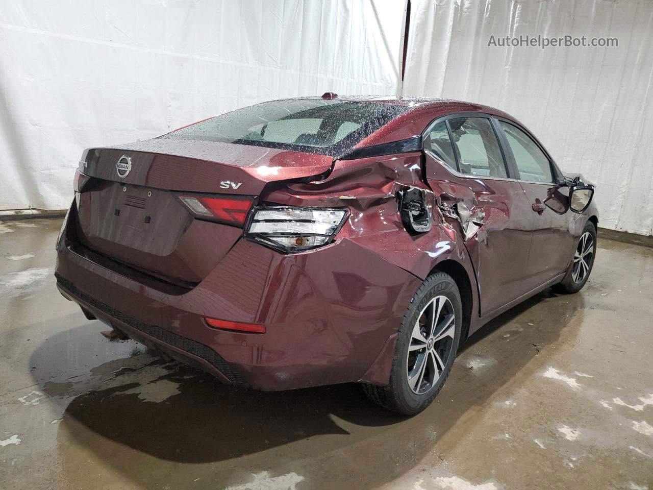 2020 Nissan Sentra Sv Red vin: 3N1AB8CV6LY293551