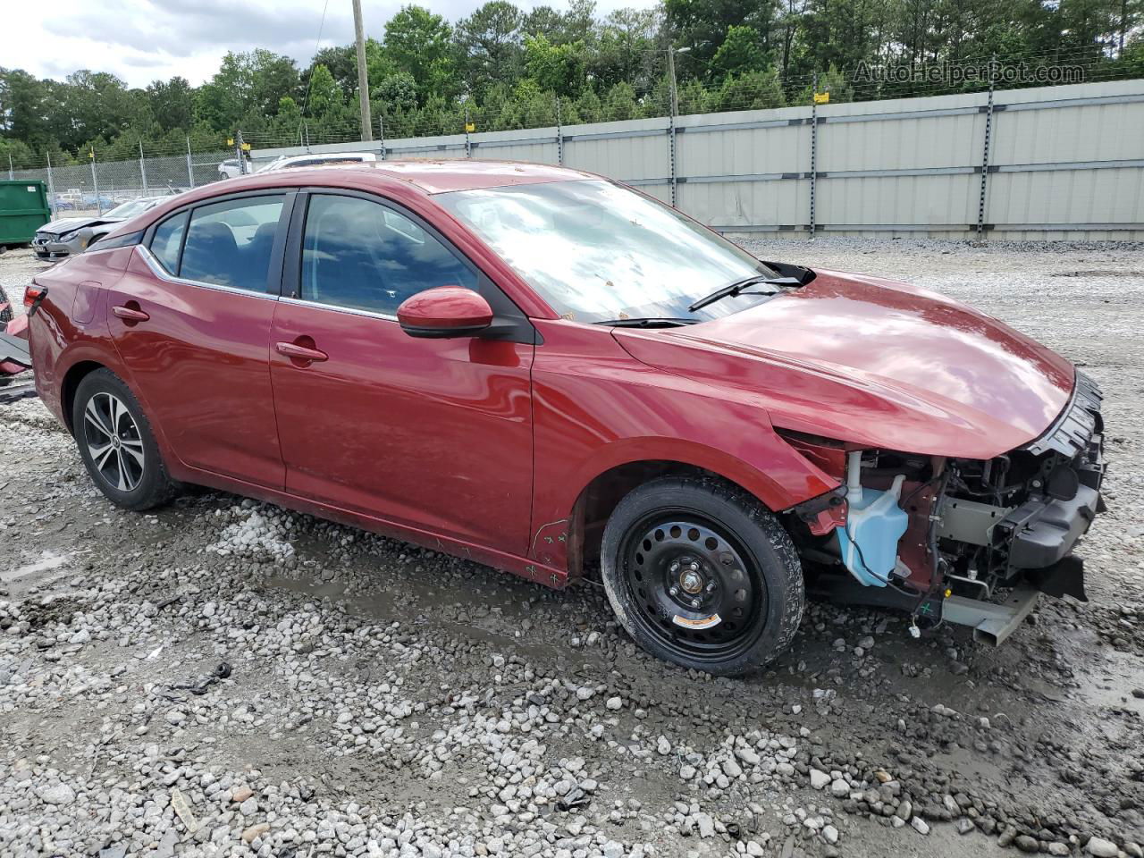 2020 Nissan Sentra Sv Красный vin: 3N1AB8CV6LY296031