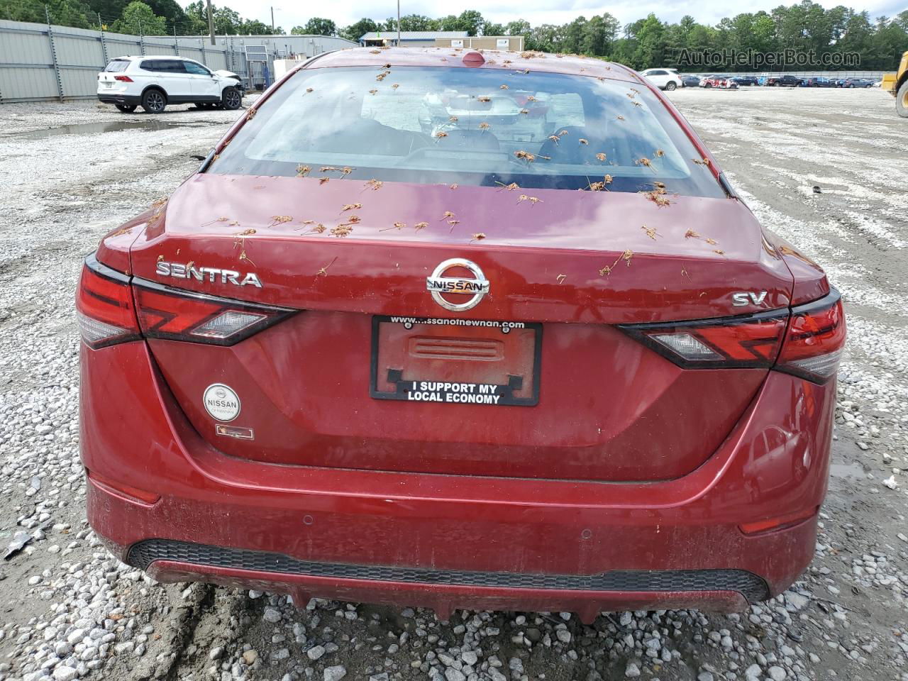 2020 Nissan Sentra Sv Red vin: 3N1AB8CV6LY296031