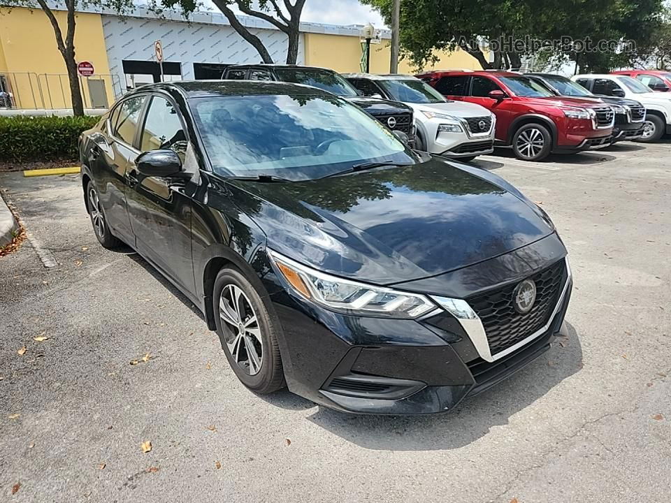 2021 Nissan Sentra Sv Black vin: 3N1AB8CV6MY214865