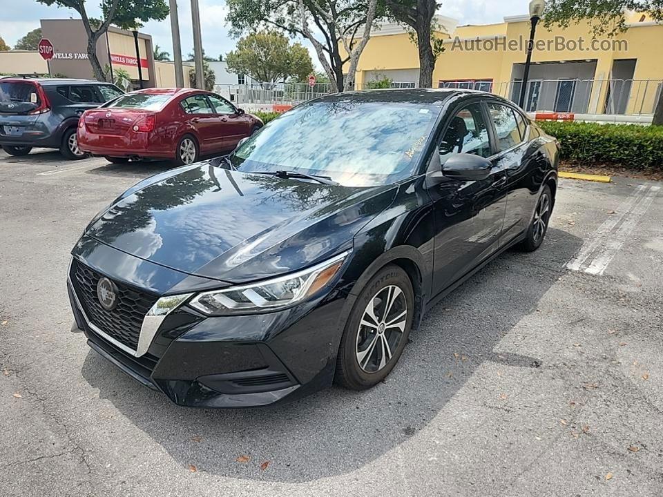 2021 Nissan Sentra Sv Black vin: 3N1AB8CV6MY214865