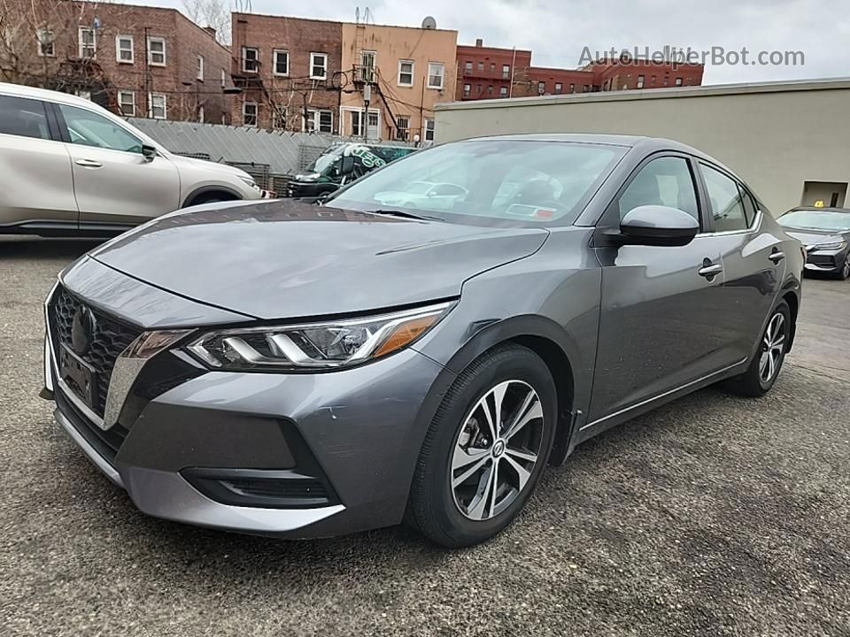 2021 Nissan Sentra Sv Gray vin: 3N1AB8CV6MY253522