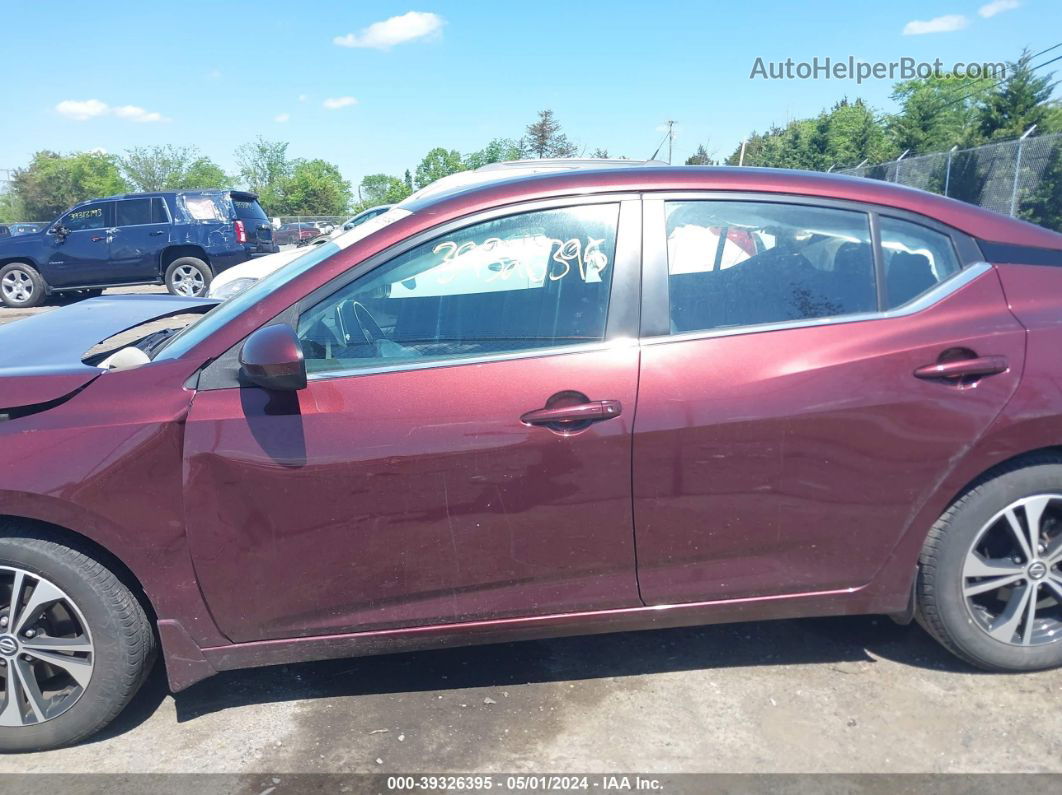 2021 Nissan Sentra Sv Xtronic Cvt Maroon vin: 3N1AB8CV6MY268330