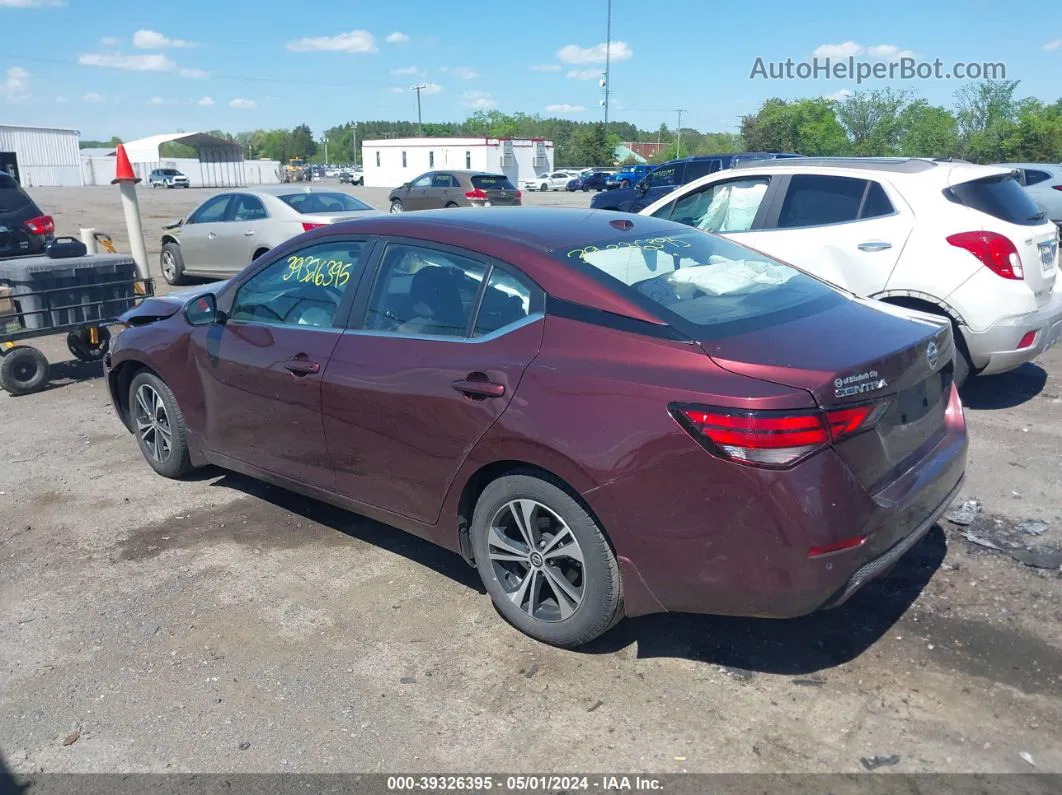 2021 Nissan Sentra Sv Xtronic Cvt Maroon vin: 3N1AB8CV6MY268330