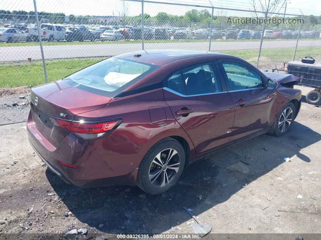 2021 Nissan Sentra Sv Xtronic Cvt Maroon vin: 3N1AB8CV6MY268330