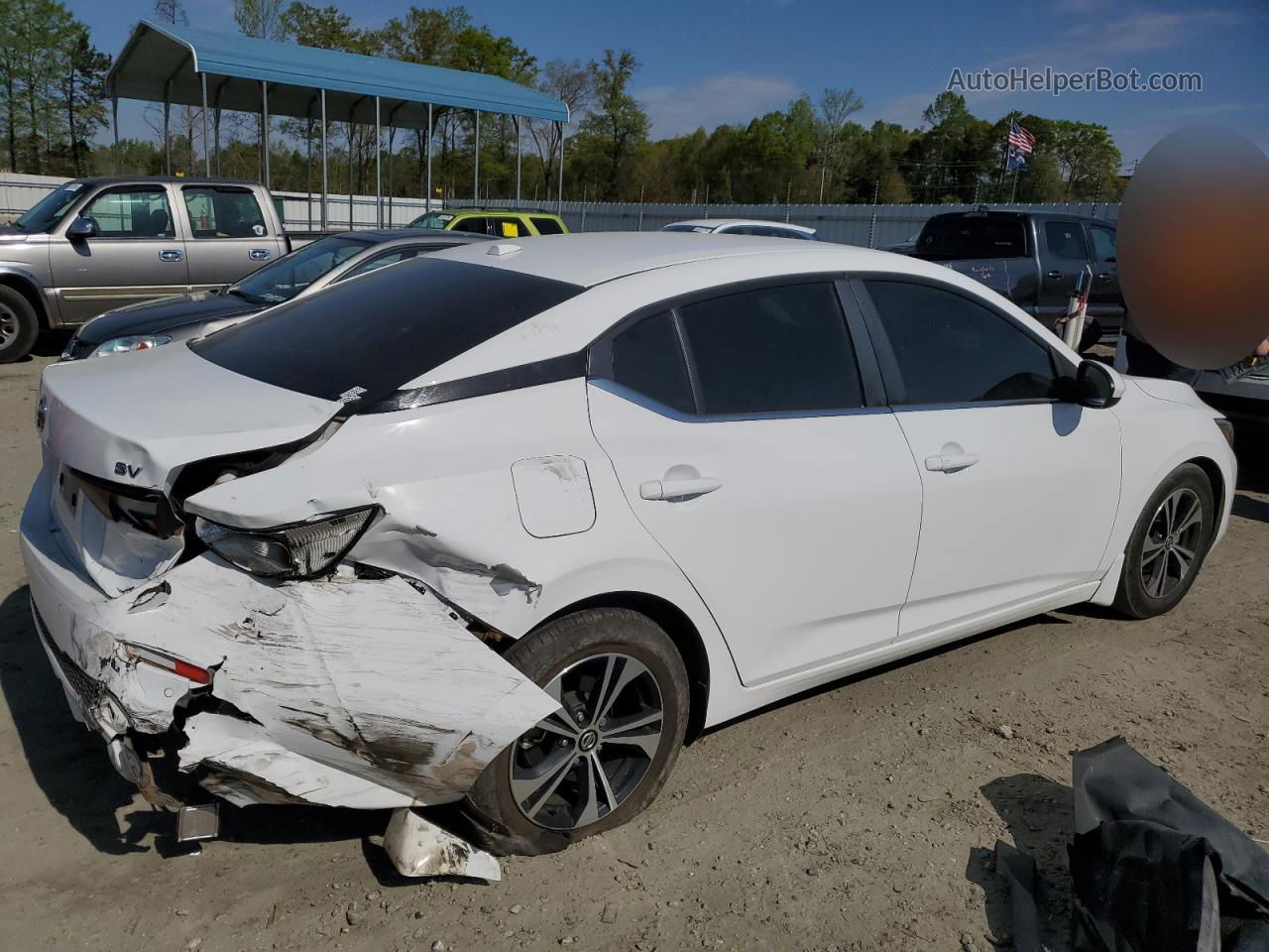 2021 Nissan Sentra Sv White vin: 3N1AB8CV6MY290988