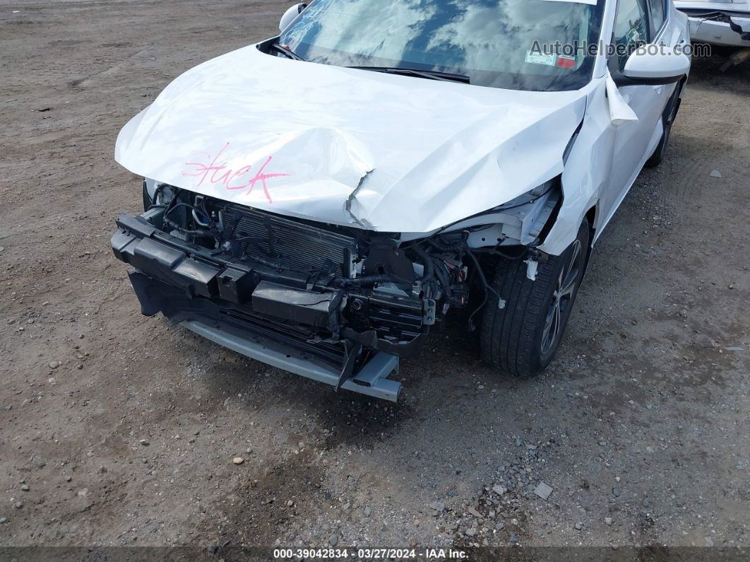 2021 Nissan Sentra Sv Xtronic Cvt White vin: 3N1AB8CV6MY324489