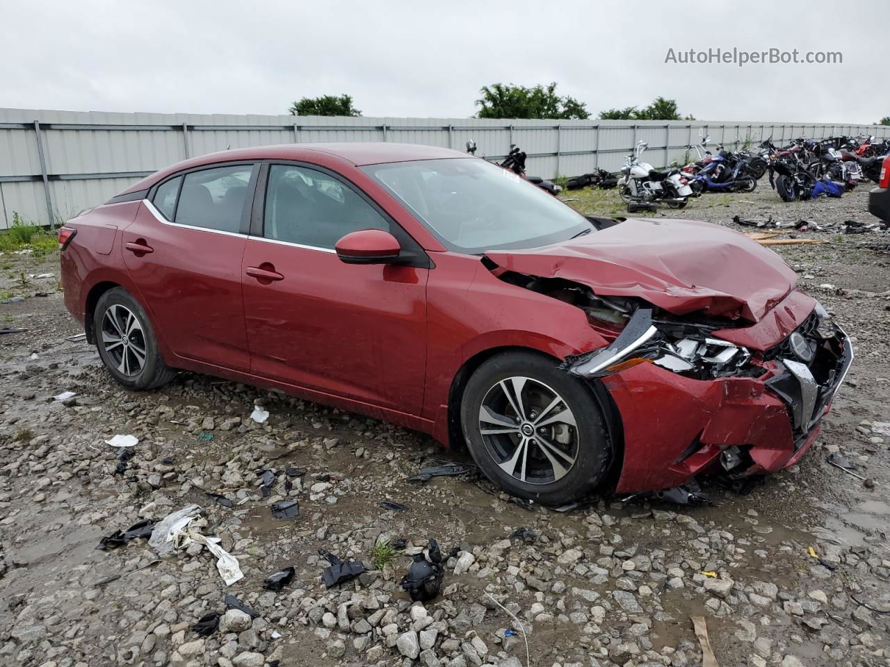 2020 Nissan Sentra Sv Burgundy vin: 3N1AB8CV7LY220446