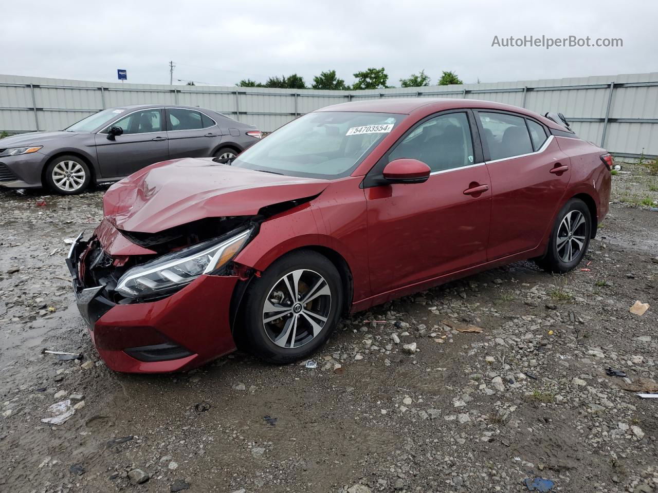 2020 Nissan Sentra Sv Burgundy vin: 3N1AB8CV7LY220446