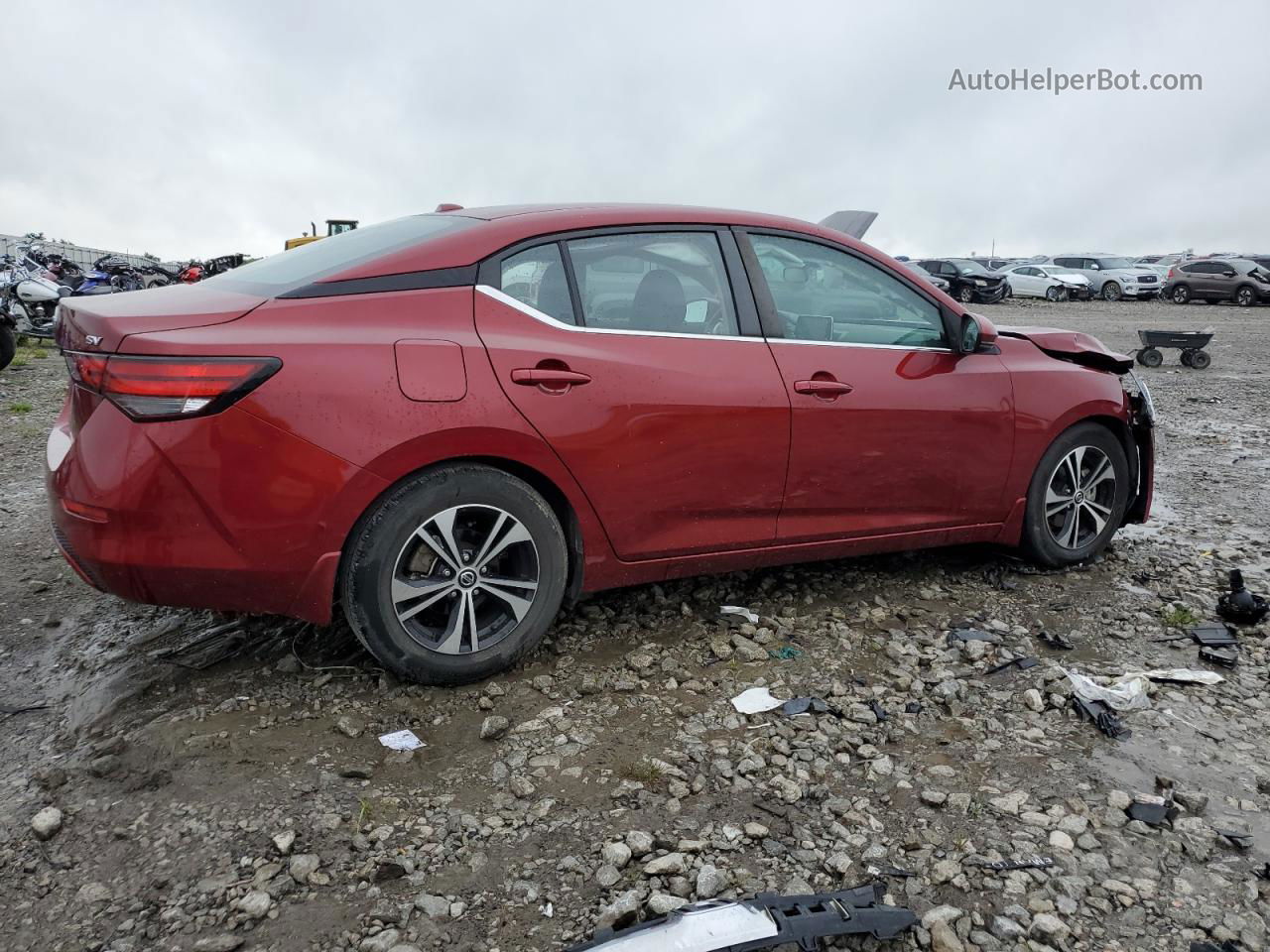 2020 Nissan Sentra Sv Burgundy vin: 3N1AB8CV7LY220446