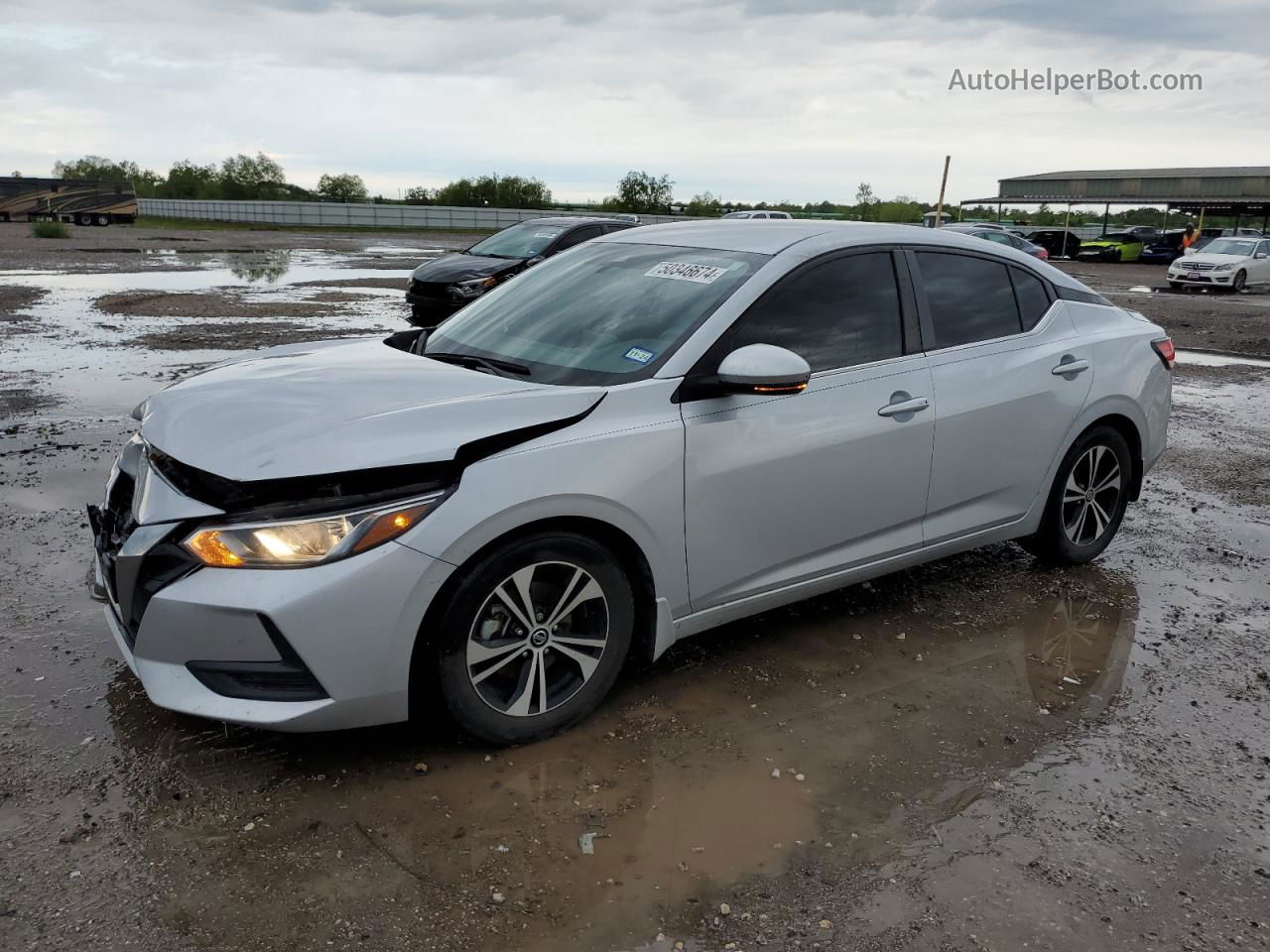 2020 Nissan Sentra Sv White vin: 3N1AB8CV7LY228790