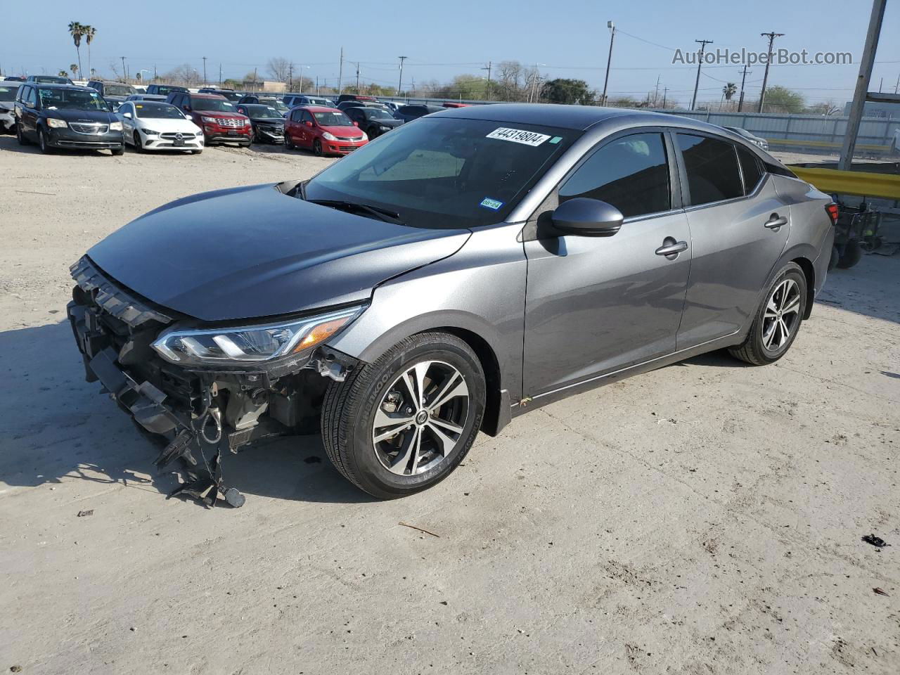 2020 Nissan Sentra Sv Серый vin: 3N1AB8CV7LY232032