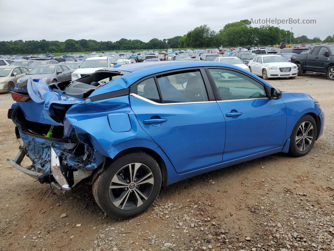 2020 Nissan Sentra Sv Blue vin: 3N1AB8CV7LY266004