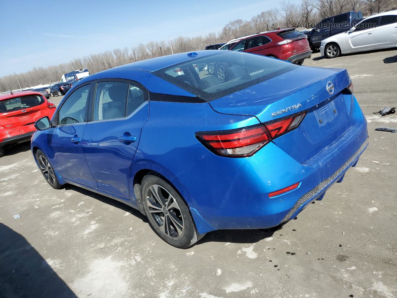 2020 Nissan Sentra Sv Blue vin: 3N1AB8CV7LY278217