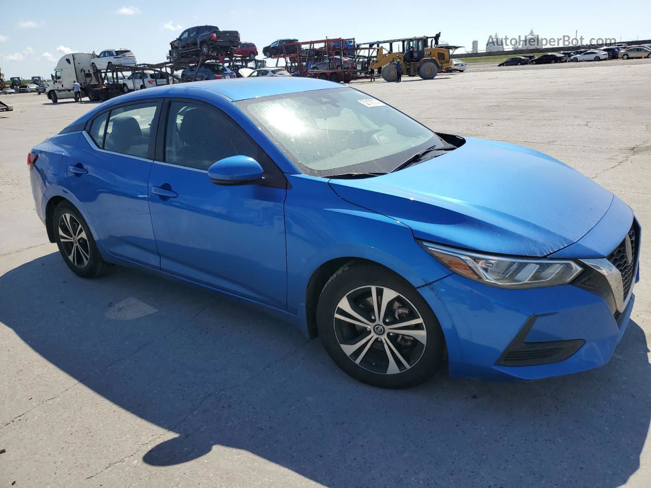 2020 Nissan Sentra Sv Blue vin: 3N1AB8CV7LY282221