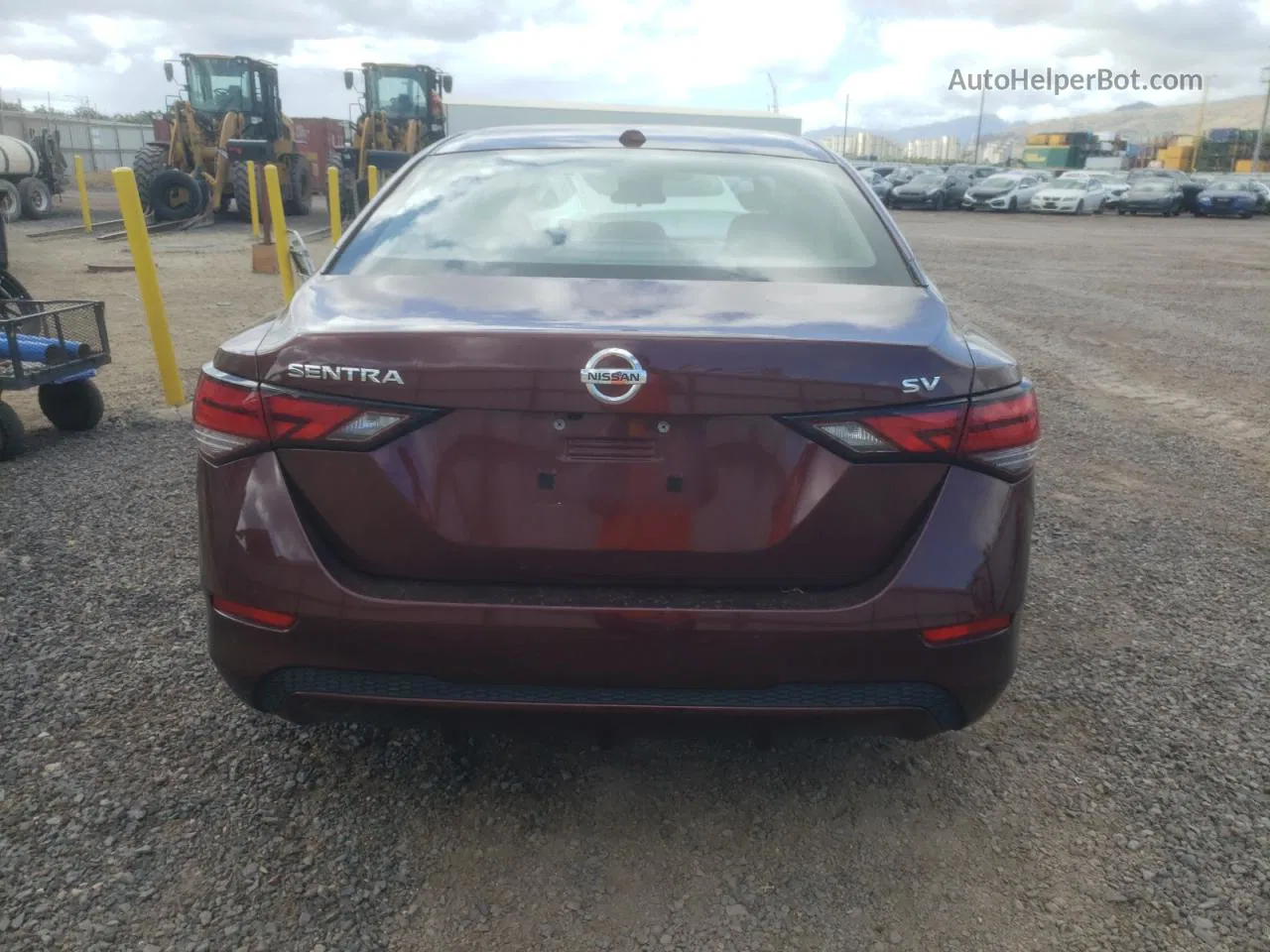 2020 Nissan Sentra Sv Maroon vin: 3N1AB8CV7LY293851