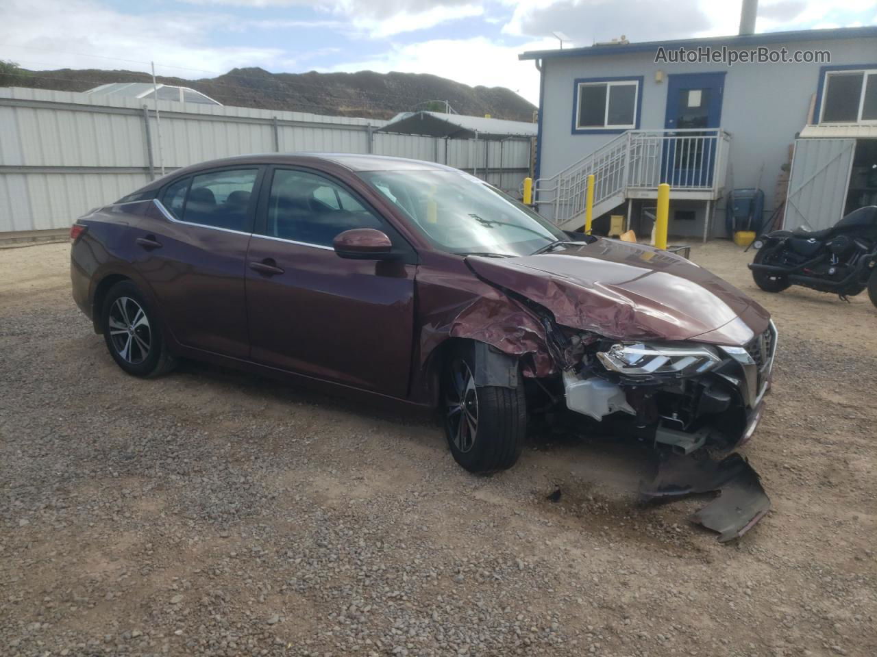 2020 Nissan Sentra Sv Maroon vin: 3N1AB8CV7LY293851