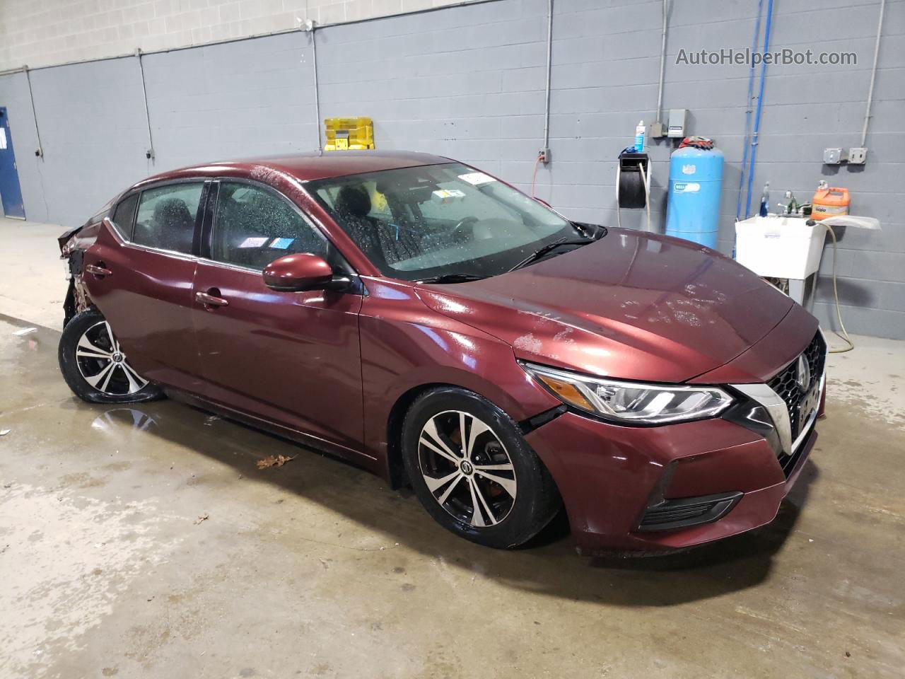 2020 Nissan Sentra Sv Burgundy vin: 3N1AB8CV7LY307246