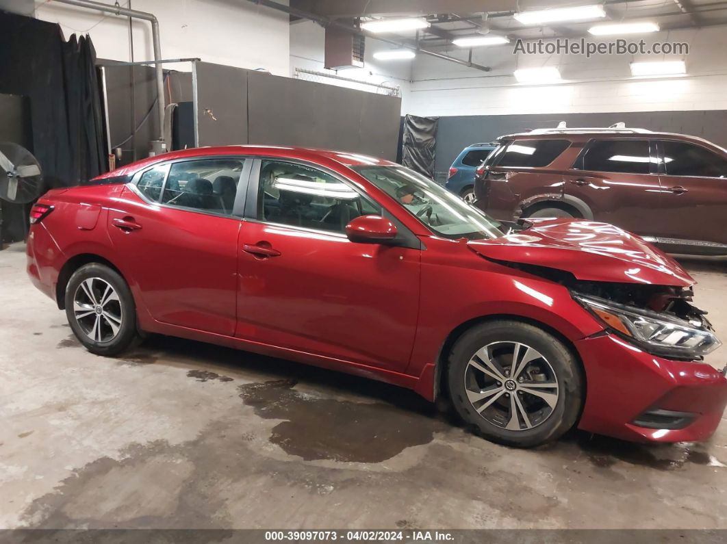 2021 Nissan Sentra Sv Xtronic Cvt Red vin: 3N1AB8CV7MY203695