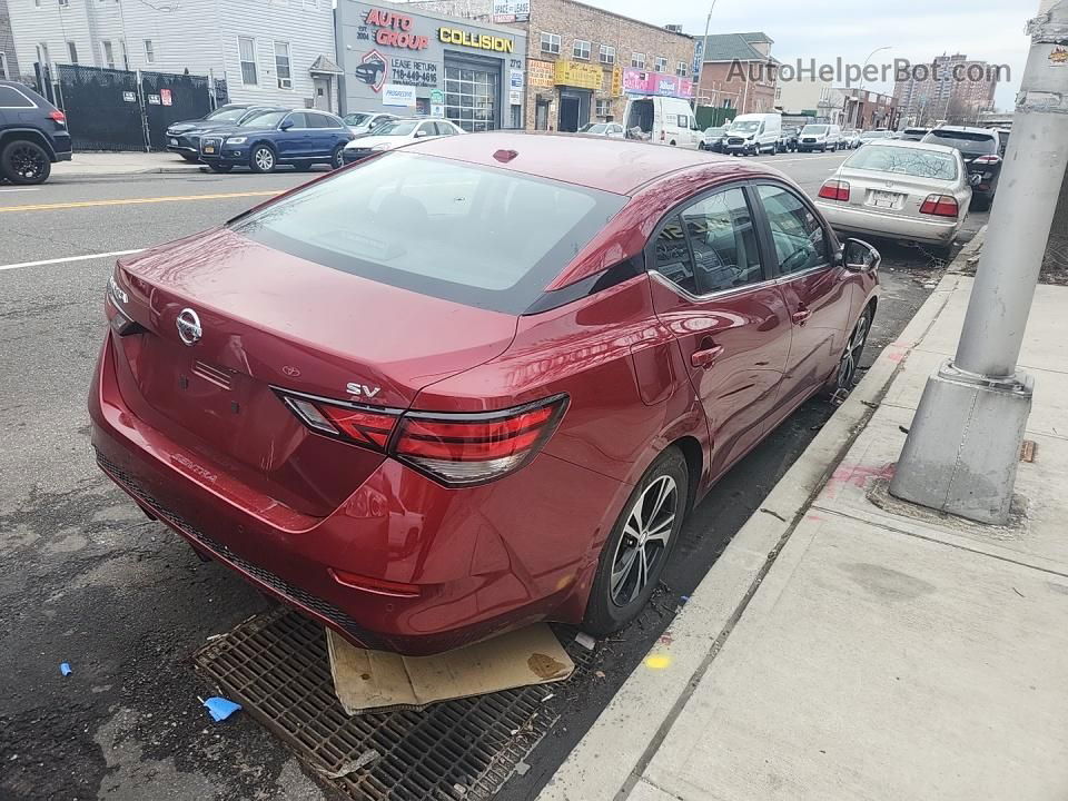 2021 Nissan Sentra Sv Красный vin: 3N1AB8CV7MY222392