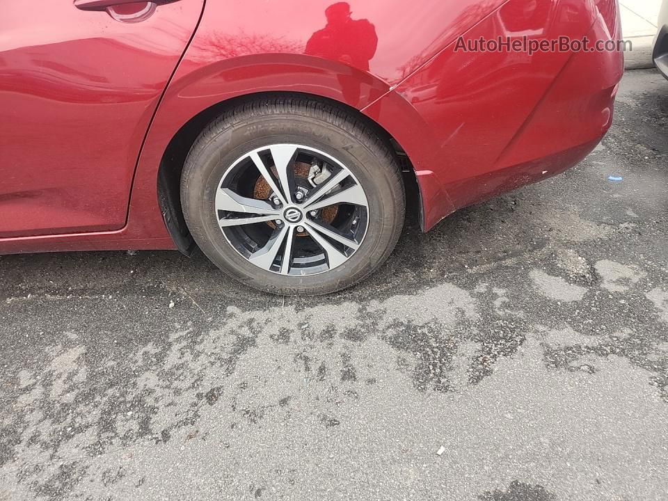 2021 Nissan Sentra Sv Красный vin: 3N1AB8CV7MY222392