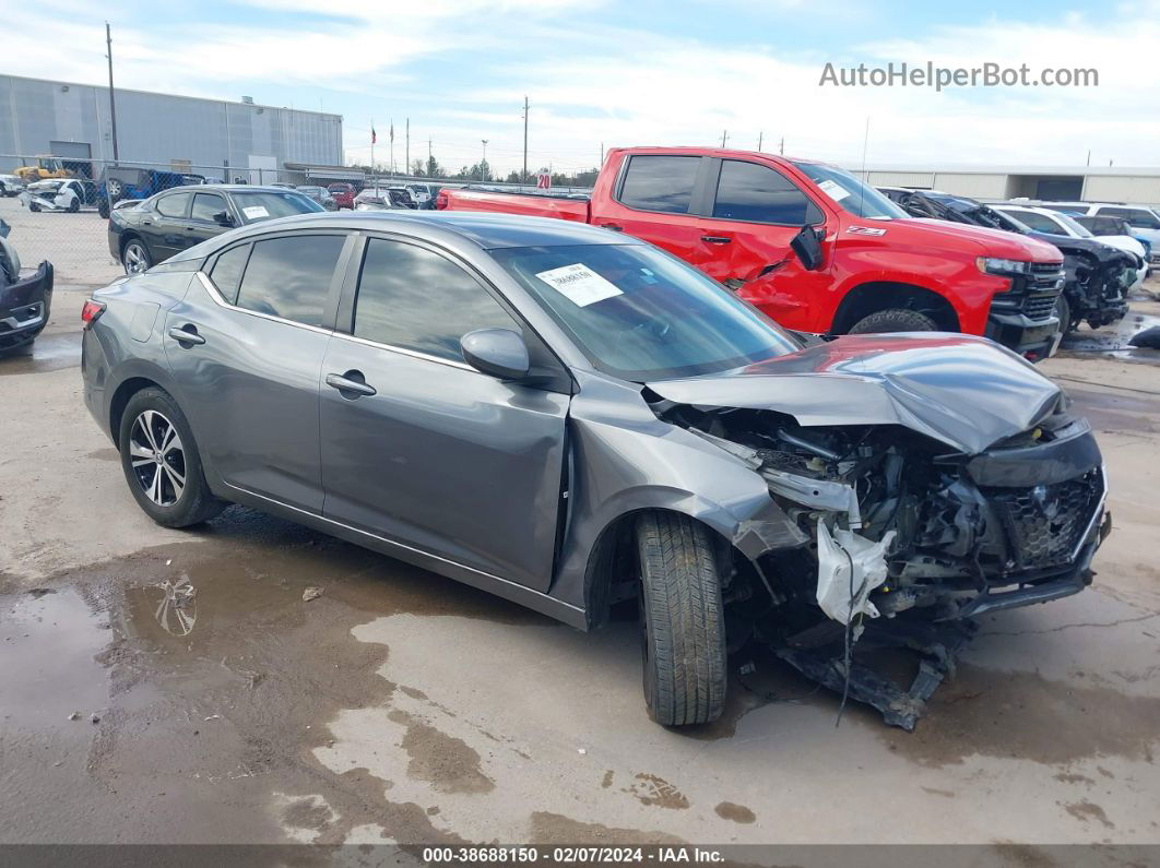 2021 Nissan Sentra Sv Xtronic Cvt Gray vin: 3N1AB8CV7MY256414