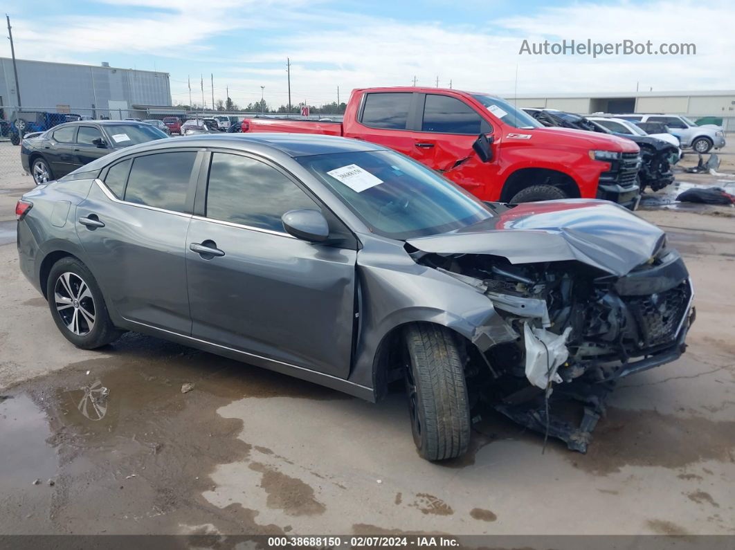 2021 Nissan Sentra Sv Xtronic Cvt Gray vin: 3N1AB8CV7MY256414