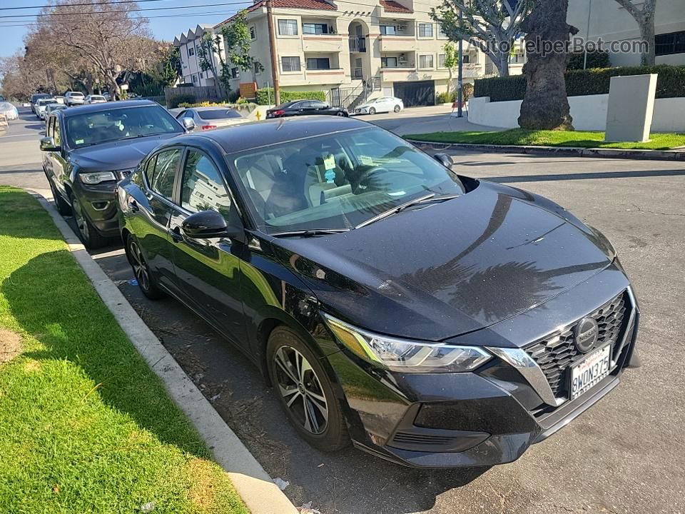 2021 Nissan Sentra Sv Черный vin: 3N1AB8CV7MY259359