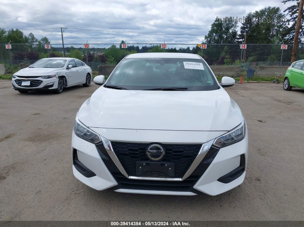 2021 Nissan Sentra Sv Xtronic Cvt White vin: 3N1AB8CV7MY266263