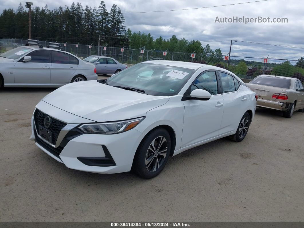 2021 Nissan Sentra Sv Xtronic Cvt White vin: 3N1AB8CV7MY266263