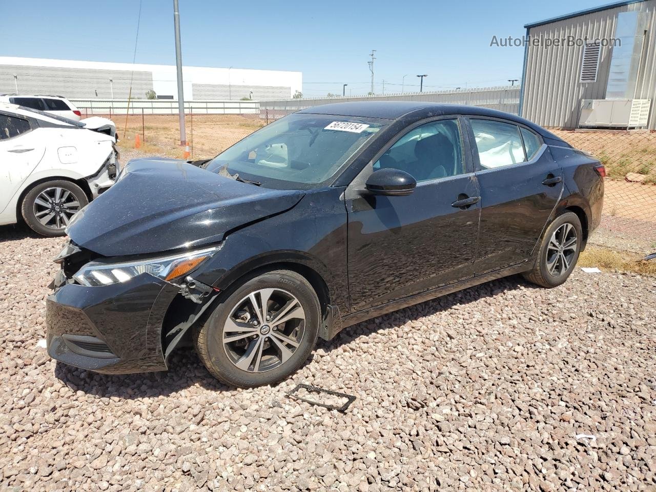 2020 Nissan Sentra Sv Черный vin: 3N1AB8CV8LY215109