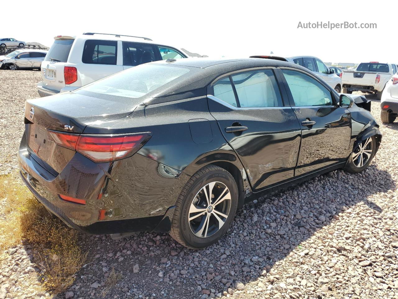 2020 Nissan Sentra Sv Черный vin: 3N1AB8CV8LY215109