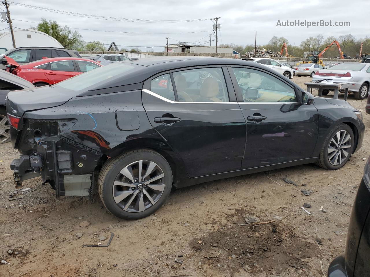 2020 Nissan Sentra Sv Черный vin: 3N1AB8CV8LY234503