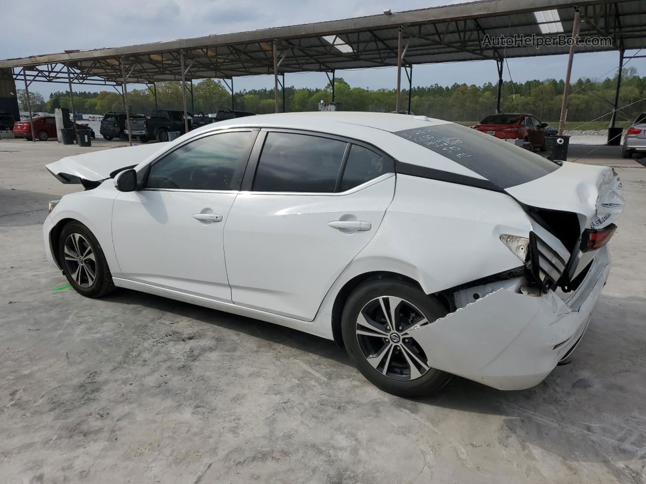 2020 Nissan Sentra Sv Белый vin: 3N1AB8CV8LY240043