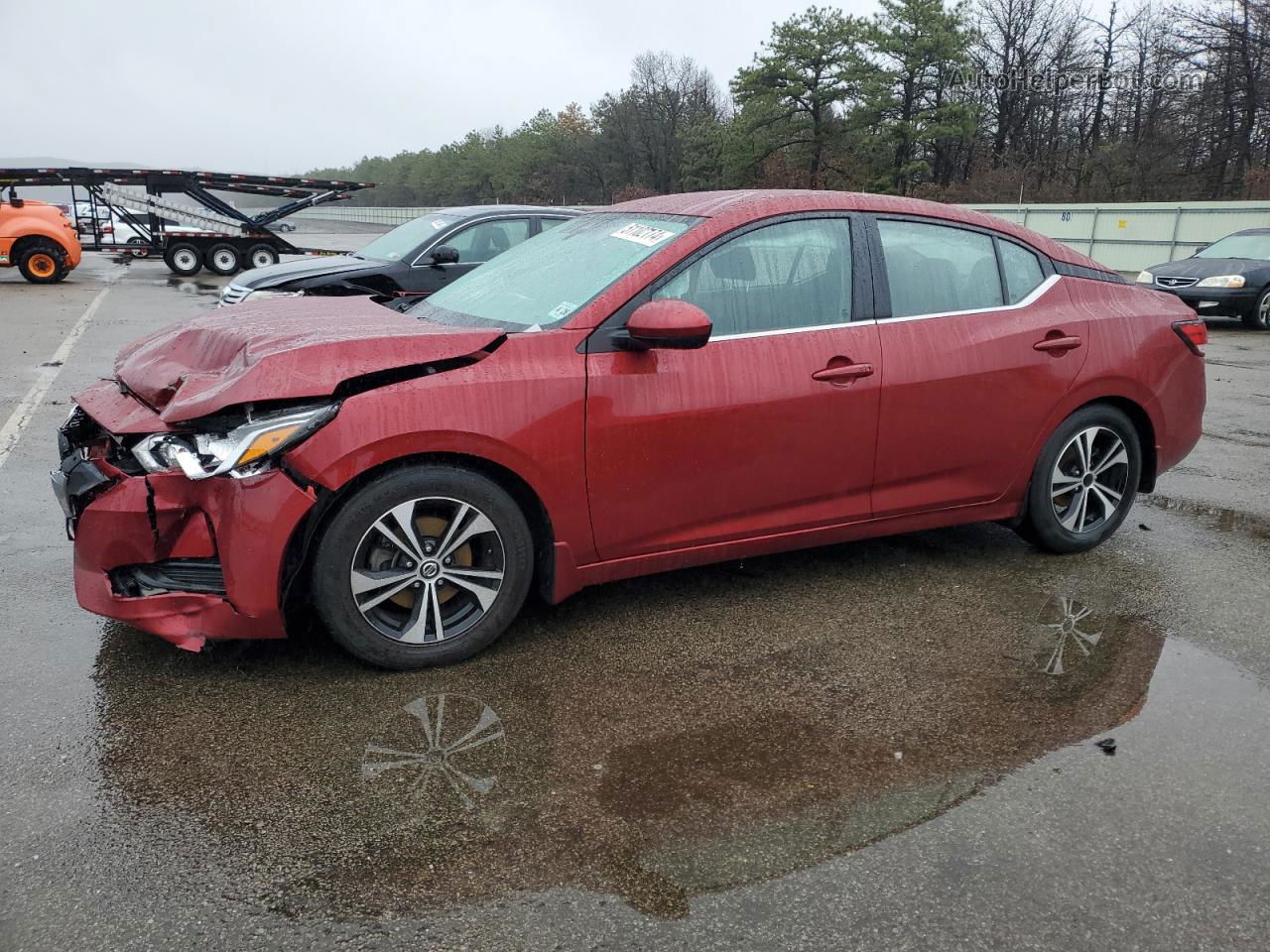 2021 Nissan Sentra Sv Red vin: 3N1AB8CV8MY210025