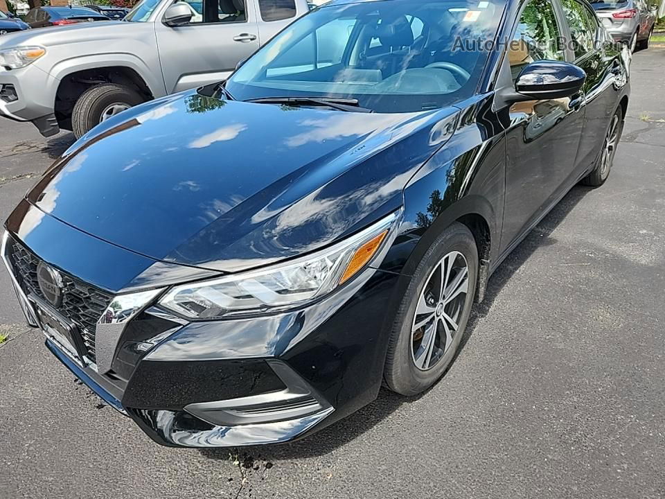 2021 Nissan Sentra Sv Black vin: 3N1AB8CV8MY215404