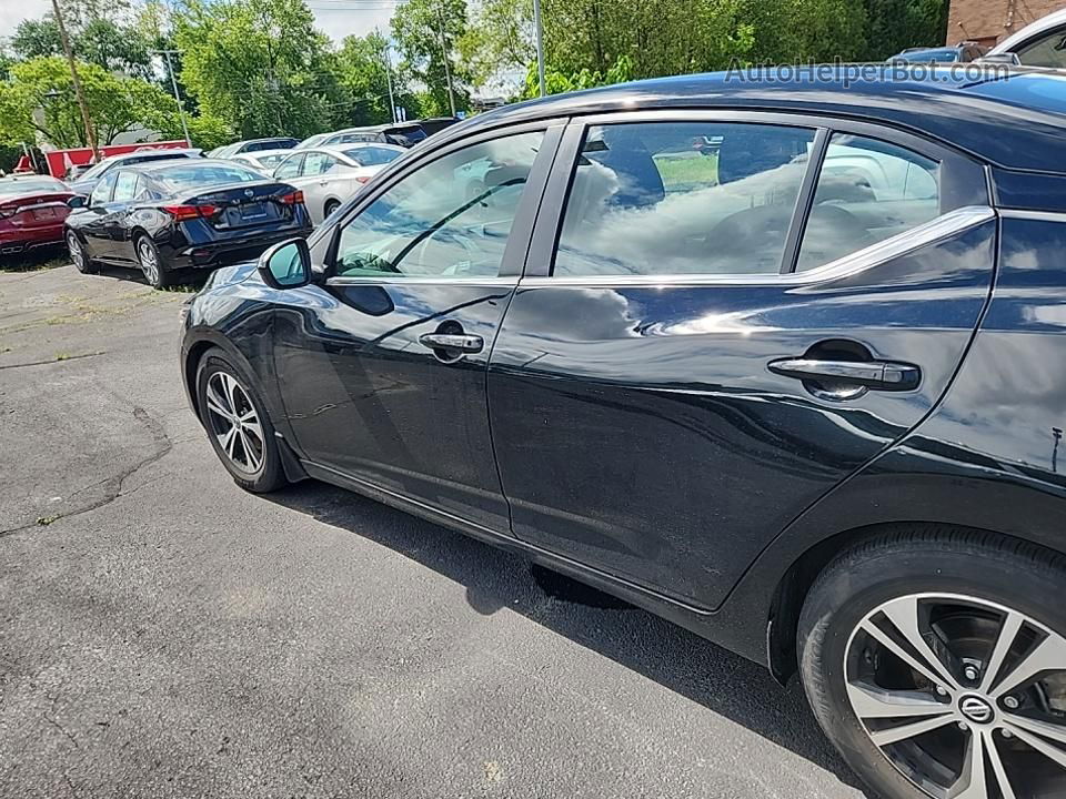 2021 Nissan Sentra Sv Black vin: 3N1AB8CV8MY215404