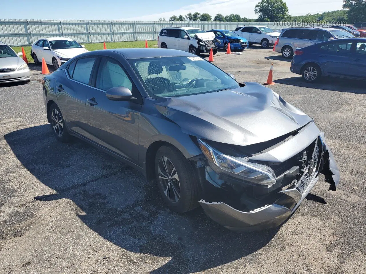 2021 Nissan Sentra Sv Gray vin: 3N1AB8CV8MY216052