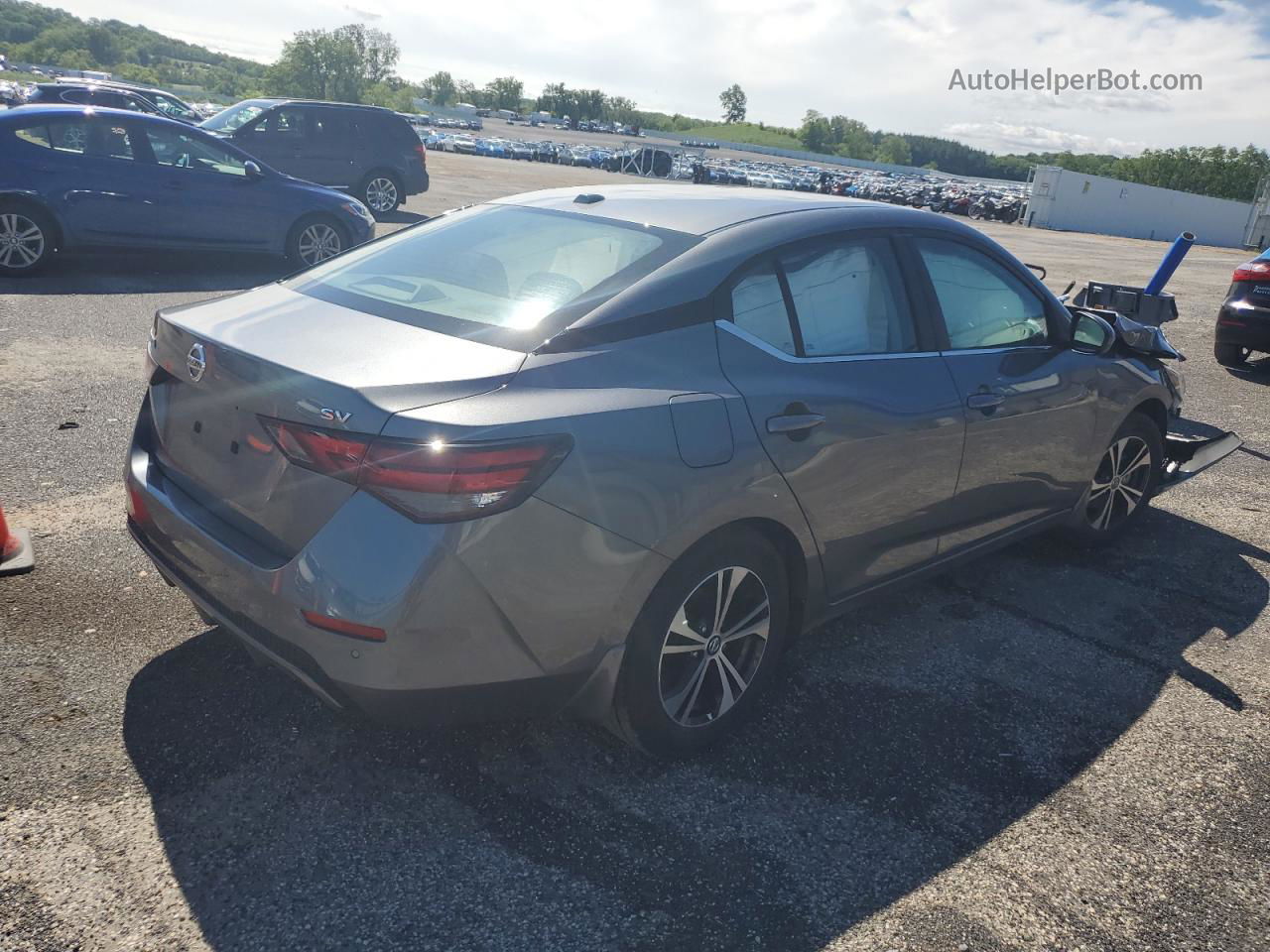 2021 Nissan Sentra Sv Gray vin: 3N1AB8CV8MY216052