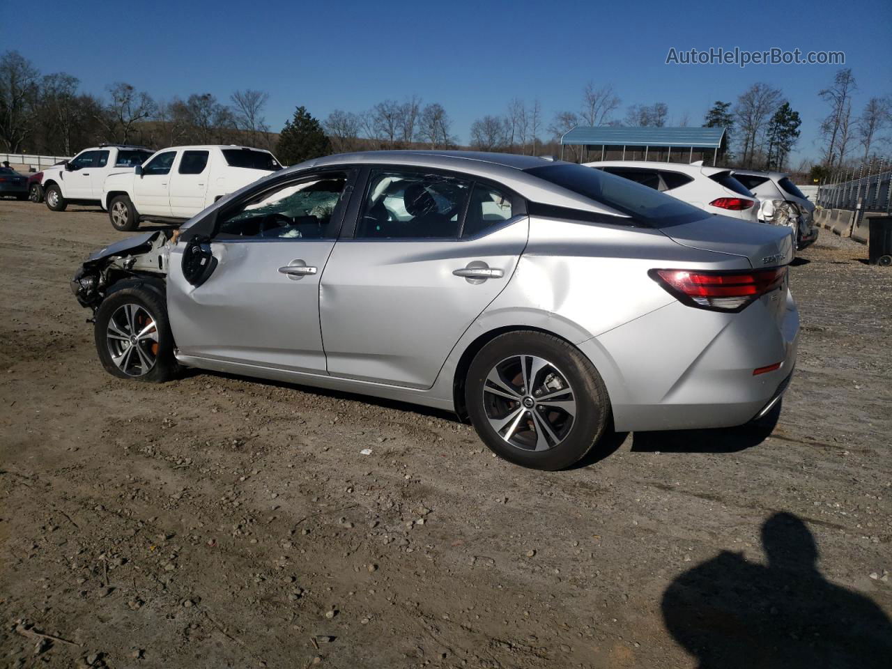 2021 Nissan Sentra Sv Серебряный vin: 3N1AB8CV8MY235636