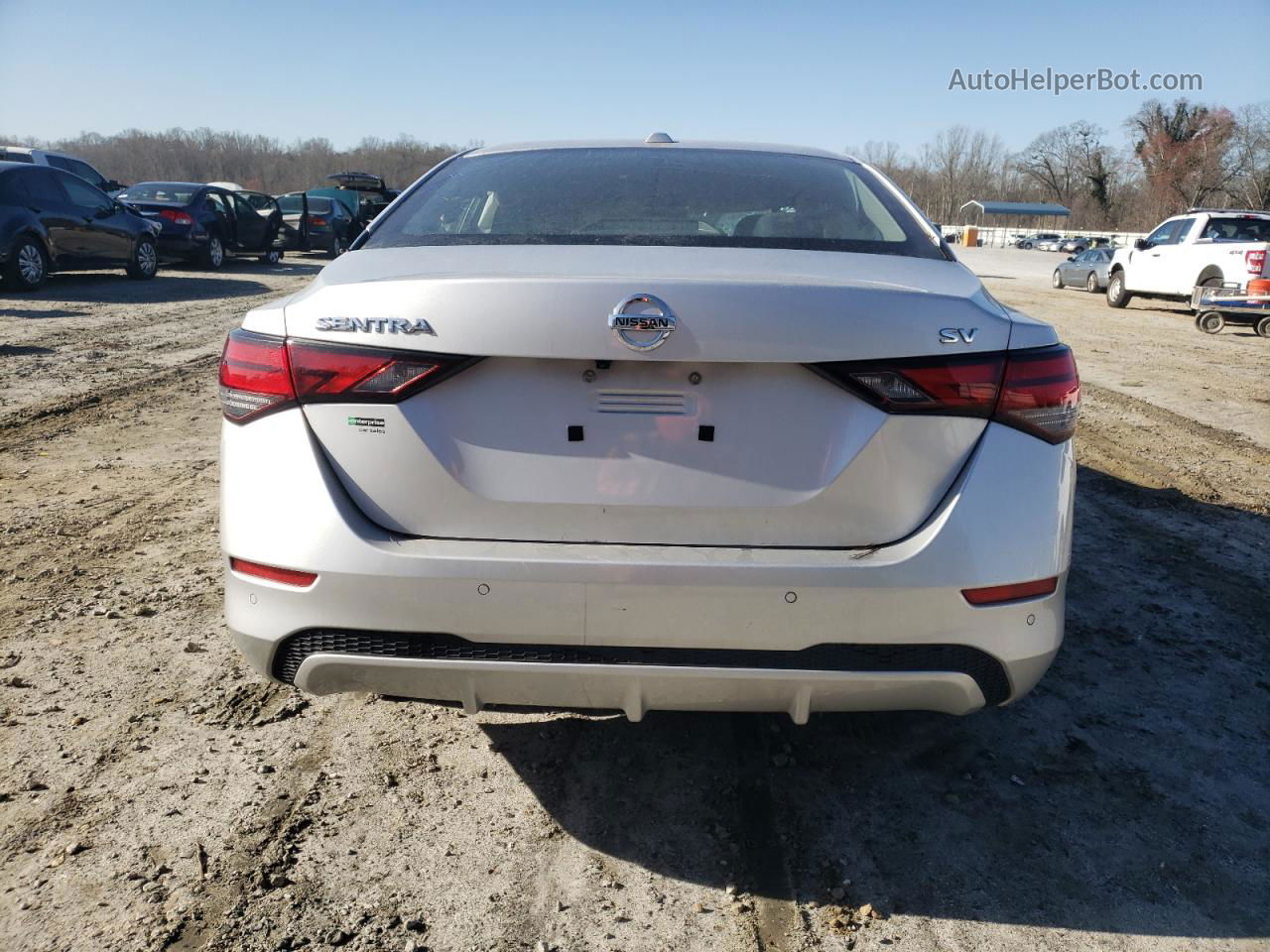 2021 Nissan Sentra Sv Серебряный vin: 3N1AB8CV8MY235636