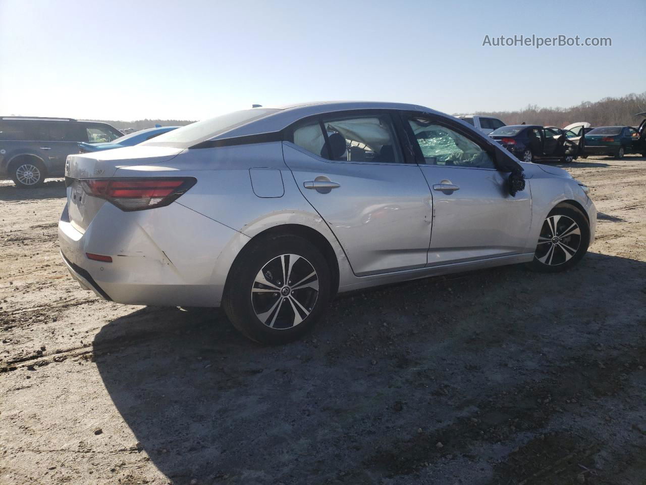 2021 Nissan Sentra Sv Серебряный vin: 3N1AB8CV8MY235636