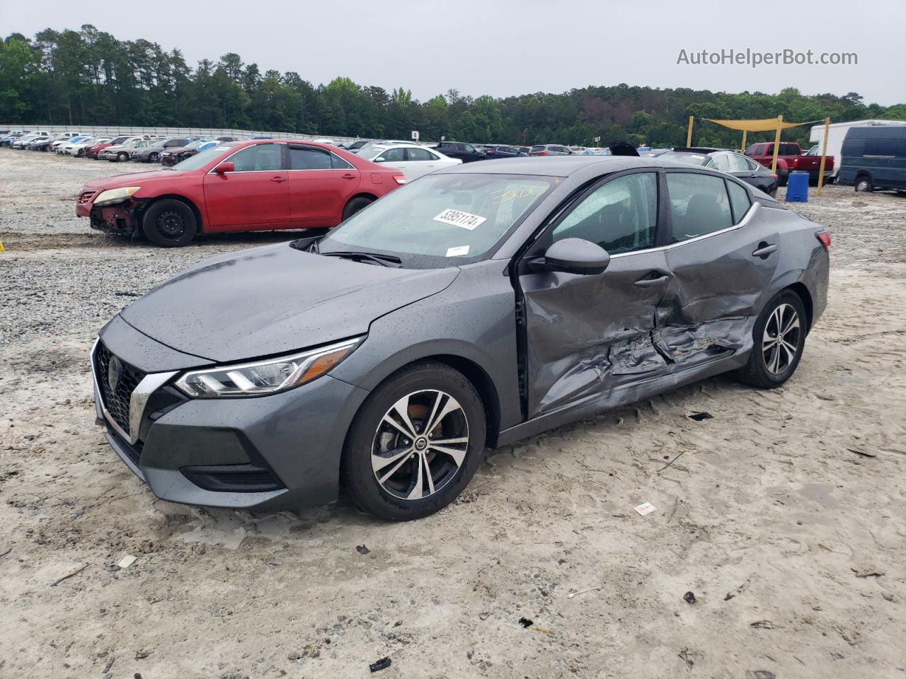 2021 Nissan Sentra Sv Gray vin: 3N1AB8CV8MY249861