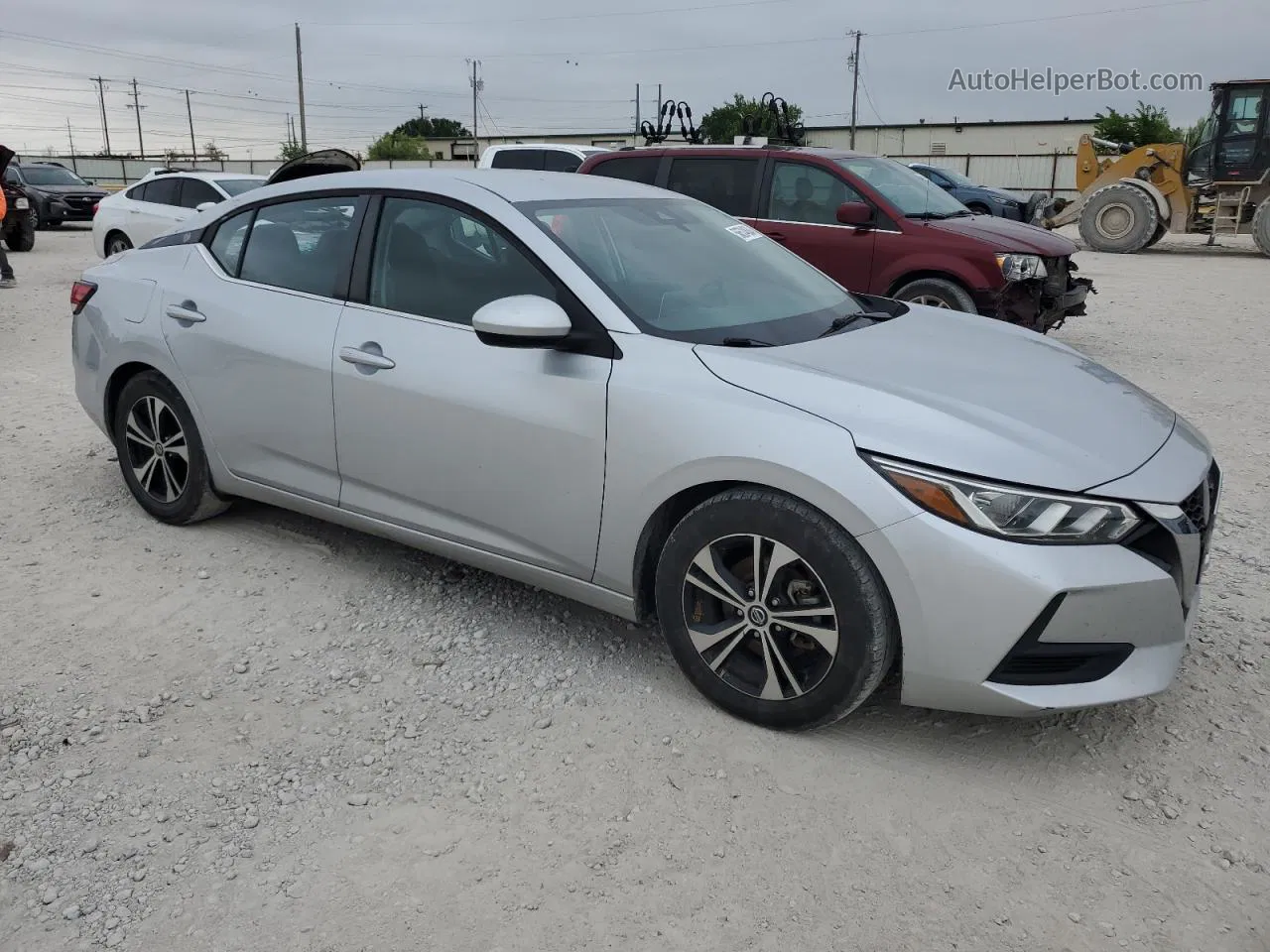 2021 Nissan Sentra Sv Серебряный vin: 3N1AB8CV8MY254364