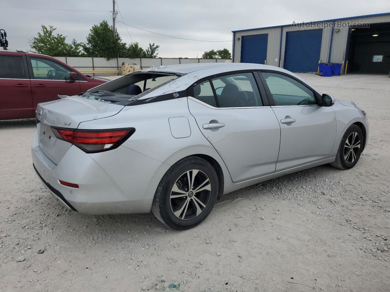 2021 Nissan Sentra Sv Silver vin: 3N1AB8CV8MY254364