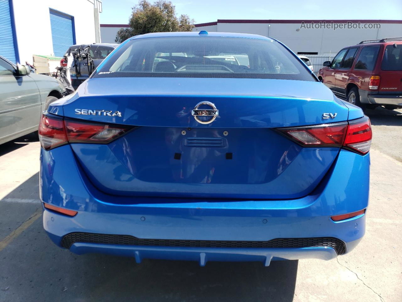 2021 Nissan Sentra Sv Blue vin: 3N1AB8CV8MY270001