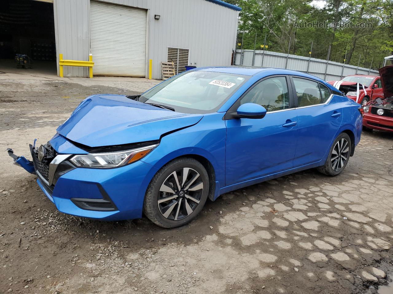 2021 Nissan Sentra Sv Blue vin: 3N1AB8CV8MY285825