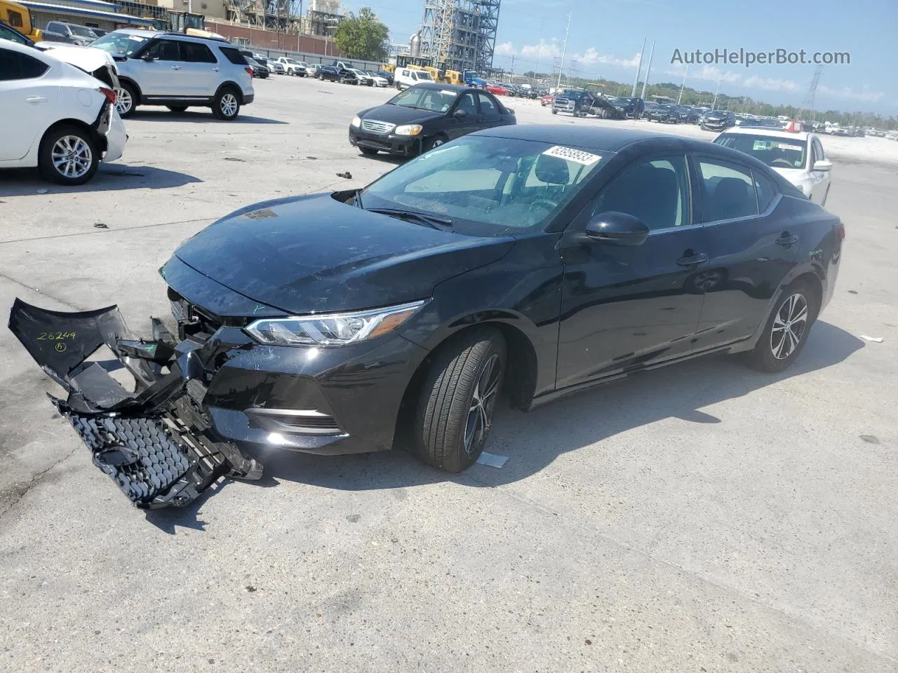 2023 Nissan Sentra Sv Черный vin: 3N1AB8CV8PY312056