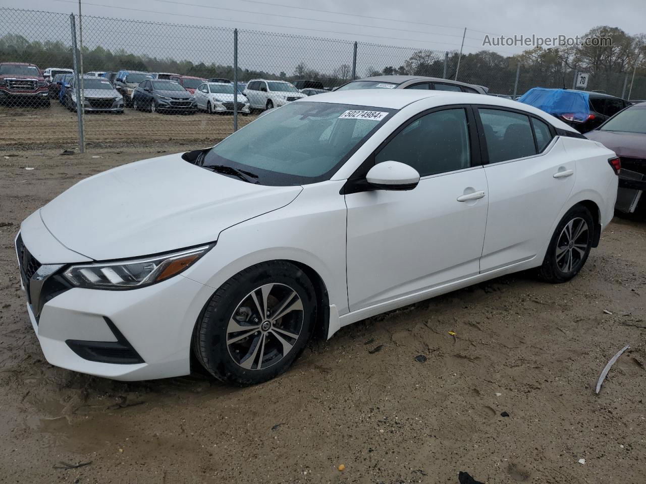 2020 Nissan Sentra Sv White vin: 3N1AB8CV9LY209495